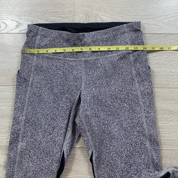 Lululemon Pace Rival Crop Leggings (22") Sea Spray Alpine White Dark Chrome/ Blk - Picture 12 of 16